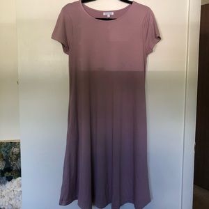 Dusty Purple Stretchy Midi Dress